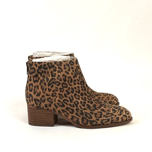 New Anthropologie's Seychelles Floodplains Leopard Suede Leather Ankle Bootie 8 - Picture 2 of 8